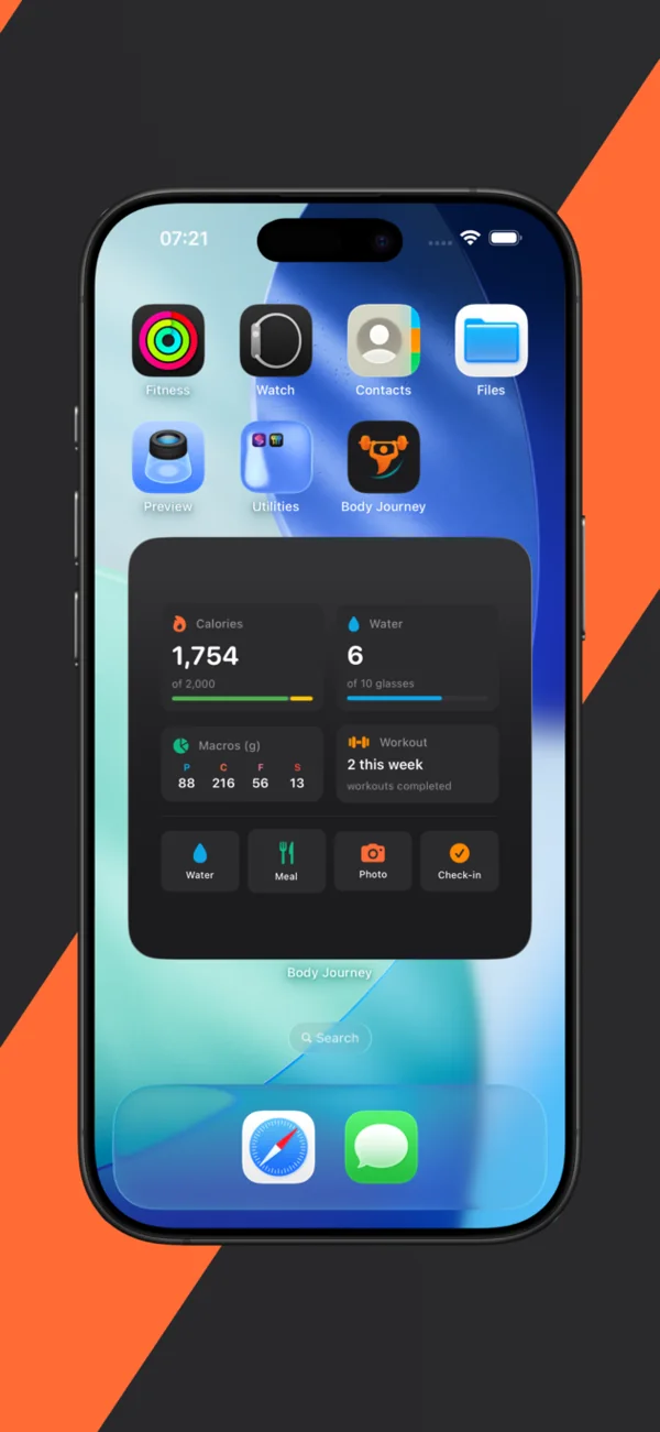 Home screen widget with your latest stats at a glance